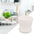thumbnail image 1 of White Plant Pots - 4.9 Inch Flower Pots for Indoor Planter - 4 Pack Plastic Planters - Nursery Planting Pot for Indoor Out Door Plants or Home Decorations, 1 of 5