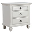 thumbnail image 1 of White Plantation 3 Drawer Nightstand, 1 of 6