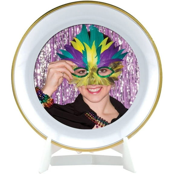 White Plastic 5.75" Photo Plates - Pack of 144