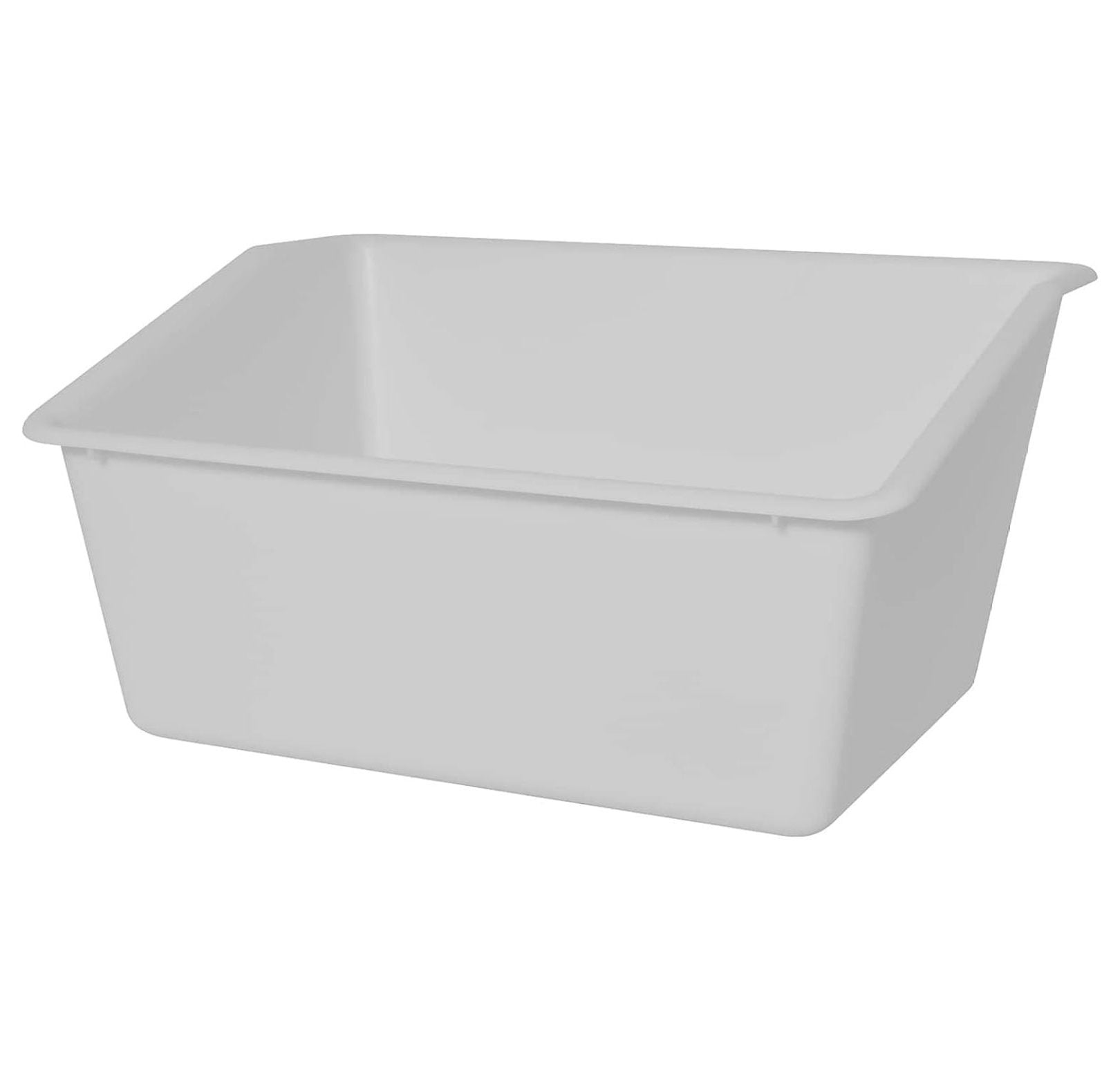 White Plastic Book Storage Bin by Organize Books for Classroom