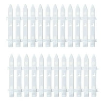 White Plastic Christmas Tree Fence - 12/16 Piece Splicing Guardrail for Holiday Decoration, Christmas Tree Fence White Fence Plastic Fence Splicing Guardrail