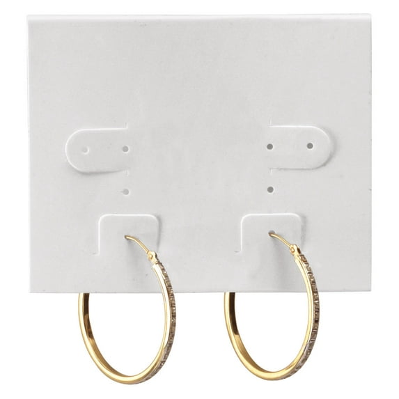 White Plastic Earring Cards - Case of 1,000