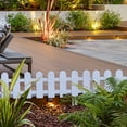 thumbnail image 1 of White Plastic Garden Fence 19.6x5.1 Inches, Vinyl Picket Fence Panel with 2 Inserts, Decorative Border Edging for Lawn, Flowerbeds & Yard, Temporary Fencing for Backyard, 1 of 7