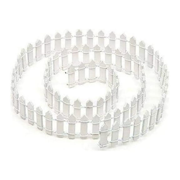 White Plastic Garden Fence Border, Flexible Decorative Edging for Flower Beds, Lawns, and Pathways, 10ft Long, Weather-Resistant, Easy to Install, Ideal for Outdoor Landscaping and Yard Decoration