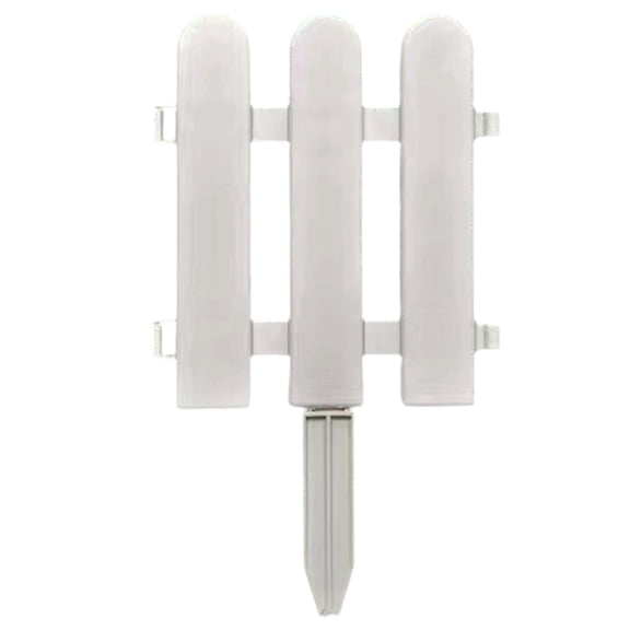 White Plastic Garden Fence with Stakes, Miniature Decorative Yard Border for Outdoor Patio, Lawn, and Kindergarten Landscaping 17X20Cm