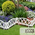 thumbnail image 1 of White Plastic Garden Picket Fence, Decorative Edging for Lawns, Flowerbeds and Bonsai Borders, Easy-to-Install Yard Fencing, Easter Decor Fence that Enhances Garden Landscaping, 24*10in, White, 1 of 6