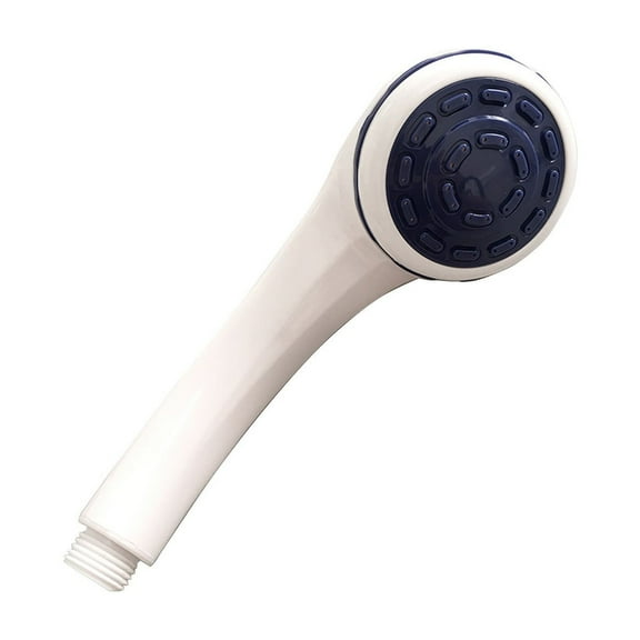 White Plastic Handheld Shower Head - High Pressure Water Saving Showerhead with Fine Spray | 7.67" Compact Design | Easy Install | 1-Piece Set