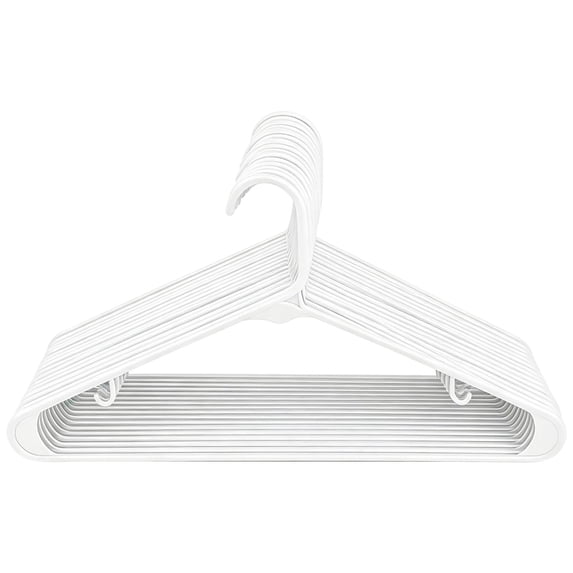 White Plastic Hangers, Sell Hot! Ngxiha Clothing Hangers with Non Slip Hooks, for Everyday Standard Use, 5Pc