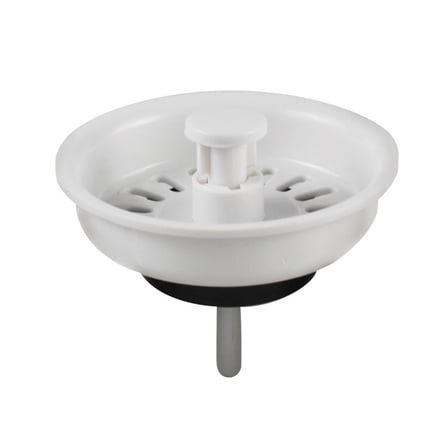 White Plastic Kitchen Sink Strainer Stopper For Vegetable Washing Basin
