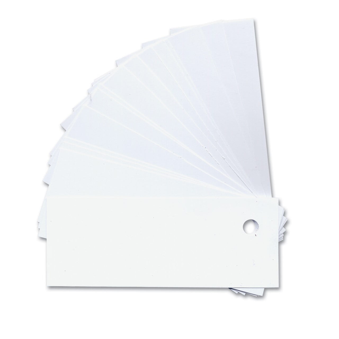 White Plastic Labeling Tags with Holes - 50 Count Pack