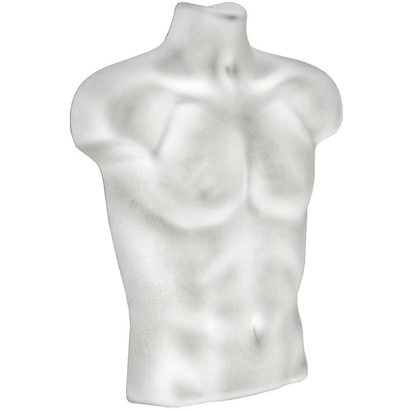 White Plastic Male Bust for Pegboard and Slatwall, 2-Pack
