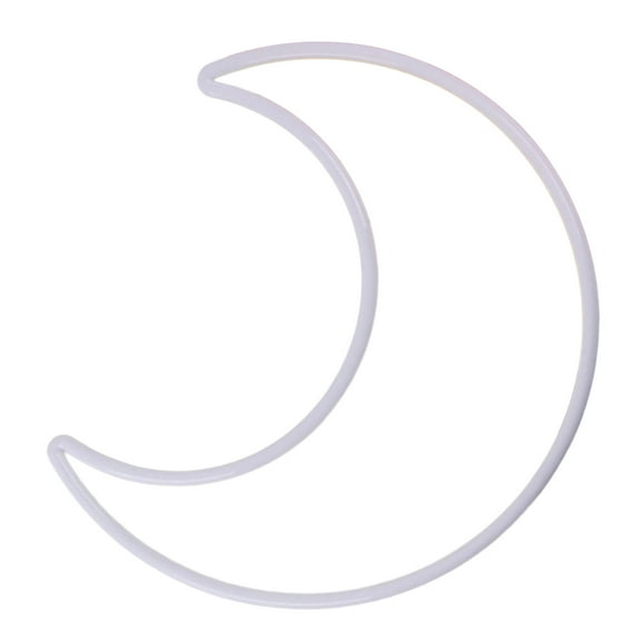 White Plastic Moon Dream catching Craft, Lightweighted and Personalizable Home Decoration Crafting Supply