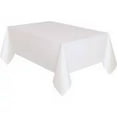thumbnail image 1 of White Plastic Party Tablecloth, 108 x 54in (Pack of 12), 1 of 1