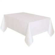 White Plastic Party Tablecloths, 108 x 54in, 3ct, Way to Celebrate!
