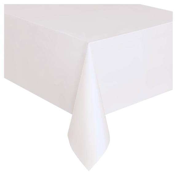 3CT 54 IN x 108IN White Rectangular Plastic Table Covers by Way To Celebrate