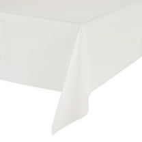 Rectangular 54" x 108" White Plastic Table Covers, 3 Count, by Way To Celebrate