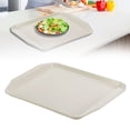 thumbnail image 1 of White Plastic Serving Tray, Rectangular Cafeteria Food Tray with Non Slip Surface for Restaurant Kitchen Dorm Apartment, Stackable Lightweight Meal Tray 8.26x11.61 Inch, 1 of 9