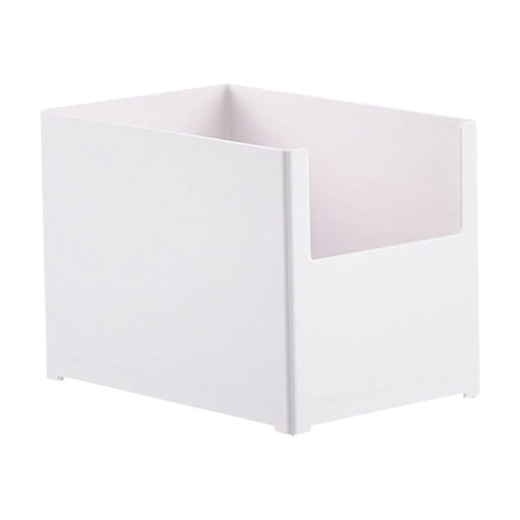 White Plastic Storage Basket | Kitchen & Bathroom Drawer Organizer | Cabinet & Pantry Snack Box | Multipurpose Home Organization Bin | 2 Sizes Available