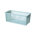 thumbnail image 1 of White Plastic Storage Basket with Handles | Stackable Rectangular Organizer Bin for Home, Kitchen, Bathroom & Laundry | 1-Pack, 1 of 6