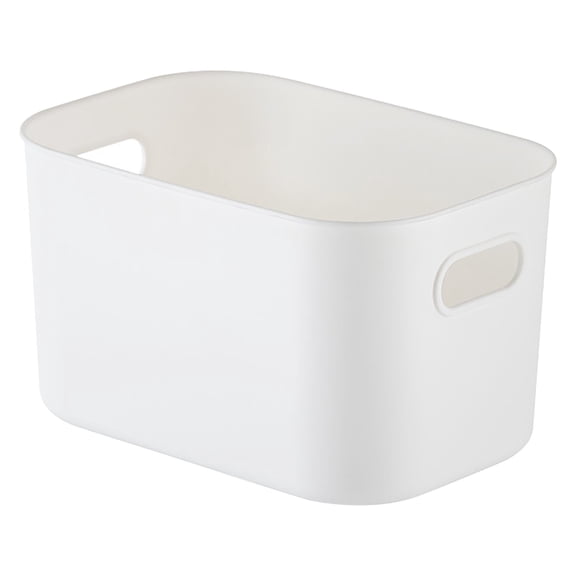 White Plastic Storage Cubes Stackable Organizer with Handles Modular Closet Shelf System teen Room Toy Box Pantry Organization Easy Clean Lightweight Home , A Storage Box for Miscellaneous Items