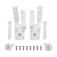 White Plastic Toilet for Seat Hinge Replacement Bolts Screw Nuts