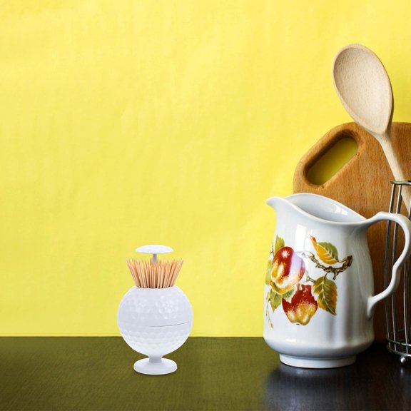 White Plastic Toothpick Holder Suitable for Dining Table Storage and Display