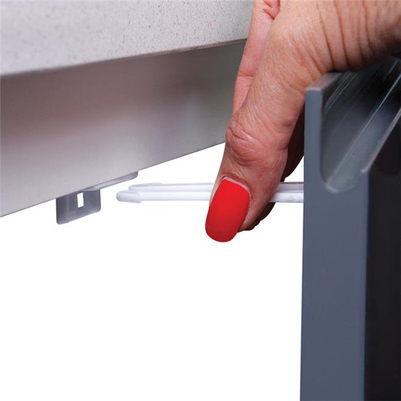White Plastic Twin Pin Latches - White - Pack of 2 - Easy to Install