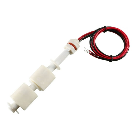 White Plastic Water Liquid Level Sensor Double Floaters Float Switch