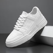 White Platform Sneakers, Trendy MenS Casual Sports Shoes, Height-Increasing Footwear Suitable for Outdoor Activities And Stylish And Easy Little White Shoes, Comfortable