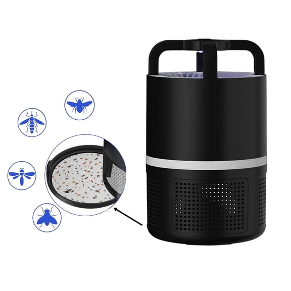 White Plug-in Indoor Fly Trap 1Pc – Suction Adjustable Light Low Noise Insect Catcher for Home Kitchen Office