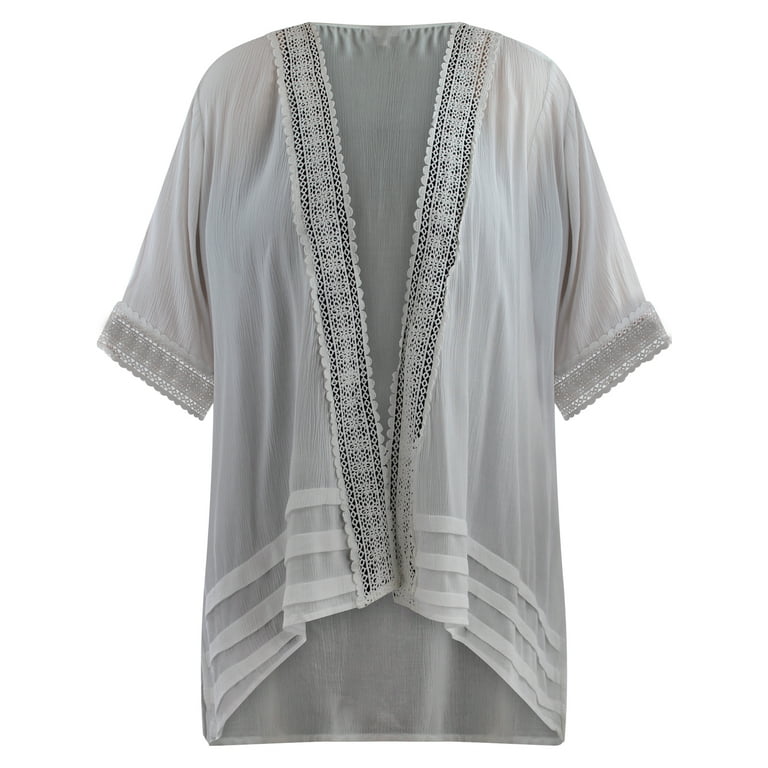 Plus size white kimono cardigan cheap