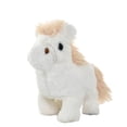 thumbnail image 1 of White Plush Horse Stuffed Animal, Cuddly Pony Plush Toy - Soft Fluffy Fabric, Light Brown Mane & Tail, Huggable Design - Kids, Toddlers, Boys, Girls, Bedroom Decoration, Playtime, Birthday Gift, Holi, 1 of 5