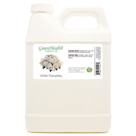White Poinsettia Fragrance Oil - 32 fl oz - White Plastic Jug W/ Cap - GreenHealth