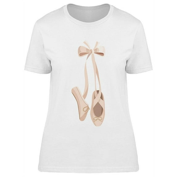 White Pointes Shoes T-Shirt Women -Image by Shutterstock, Female XX-Large