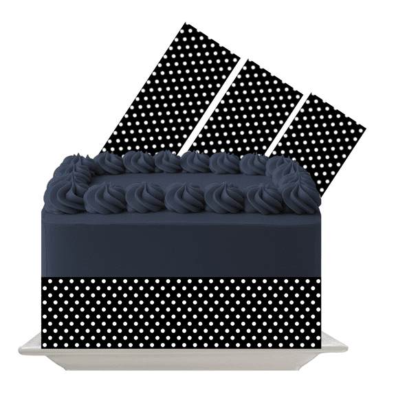 White Polka Dot Edible Cake Wrap | Minimal Dot Icing Sheet | Clean Modern Cake Decoration