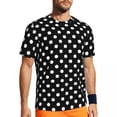 thumbnail image 1 of White Polka Dot Running T-Shirt Dark Red Trending T-Shirts Man Aesthetic Tee Shirt Summer, 1 of 5
