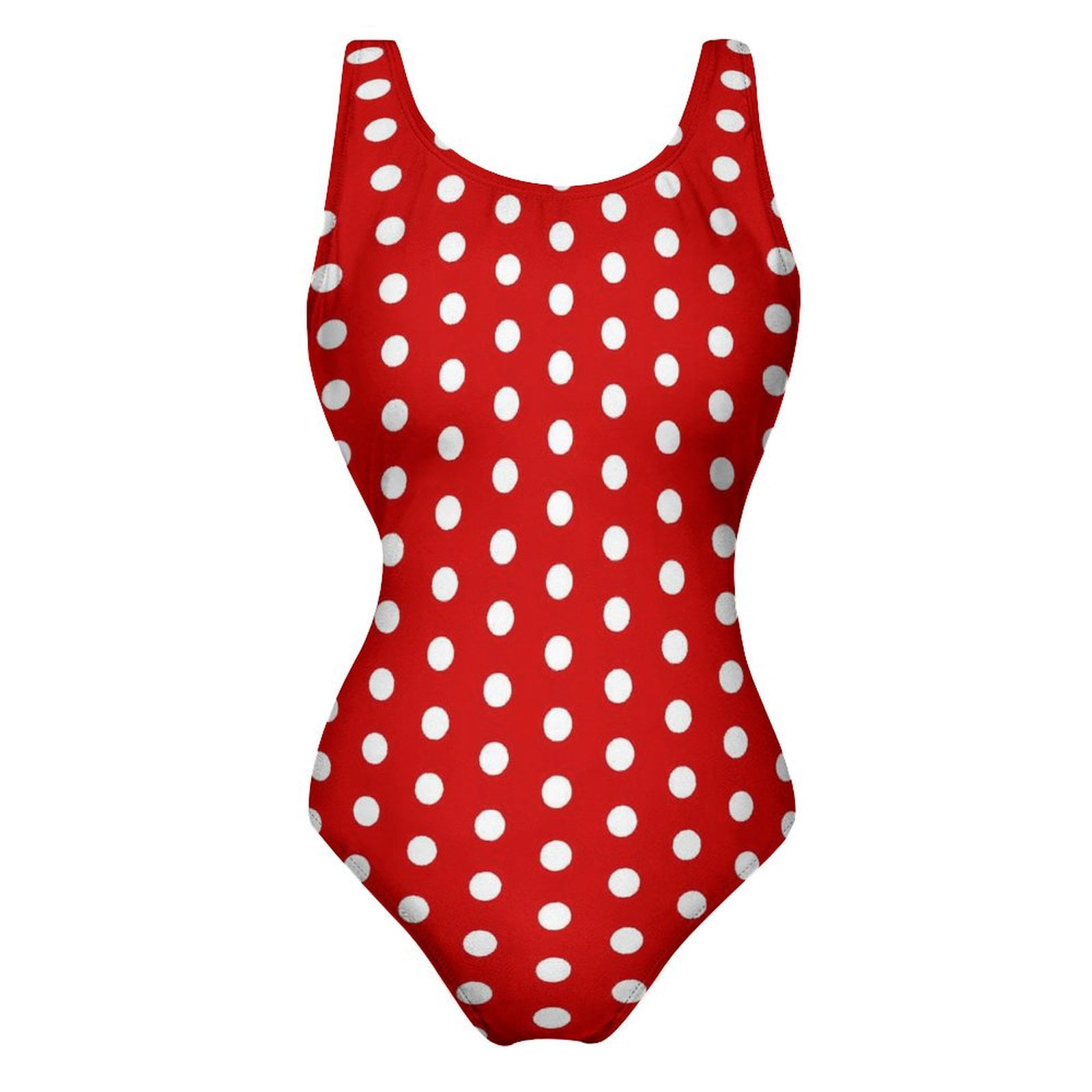 White Polka Dot Swimsuit Navy Blue OnePiece Swimwear Push Up Stylish — free download