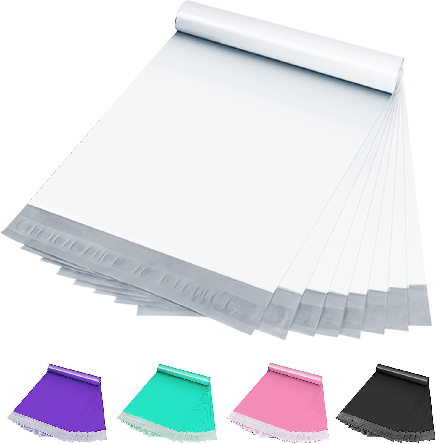 White Poly Mailers 12" x 15.5", 100 Pcs Large Poly Mailers for Small Business SelfSeal Shipping