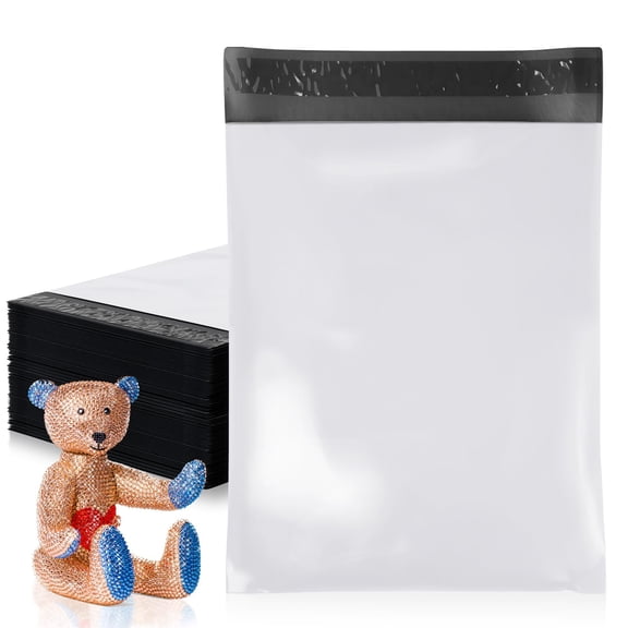 White Poly Mailers, Waterproof Self Seal Shipping Bags, 2000 Count, 12 x 15.5 in