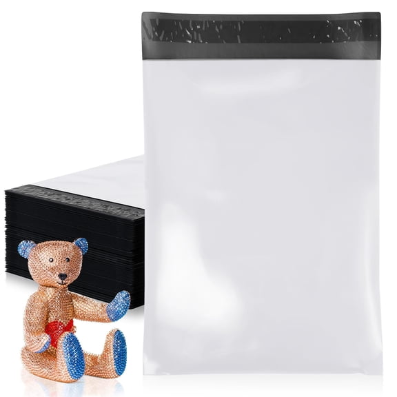 Poly Mailers Shipping Bags, White Polyethylene Material, 2000 count, 14.5 x 19 in