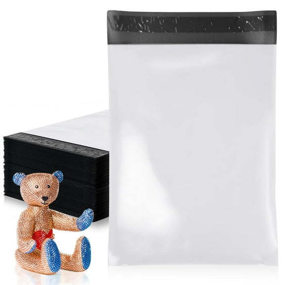 White Poly Mailers, Waterproof Self Seal Shipping Bags, 500 Count, 19 x 24 in