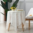 thumbnail image 1 of White Polyester Lace Tablecloth 60x60cm Square Dining Table Cover for Everyday Use and Special Occasions, 1 of 6