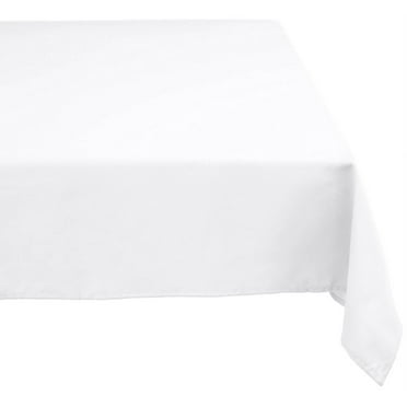 White Polyester Tablecloth 60x120
