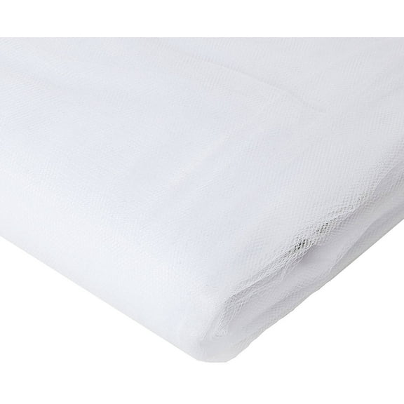 White Polyester Tulle Fabric Bolt 54 inch 40 Yards