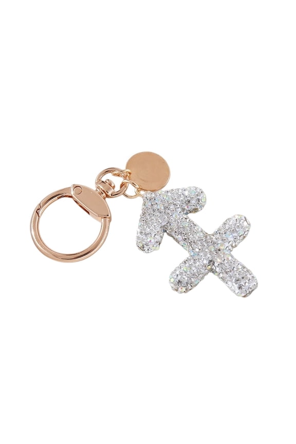 White Polymer Clay Sagittarius Constellation Keychain, Exquisite Zodiac Design for Astrology Lovers, Unique Gift