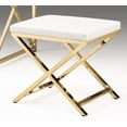 thumbnail image 1 of White Polyurethane Chair with Gold Base, 1 of 5