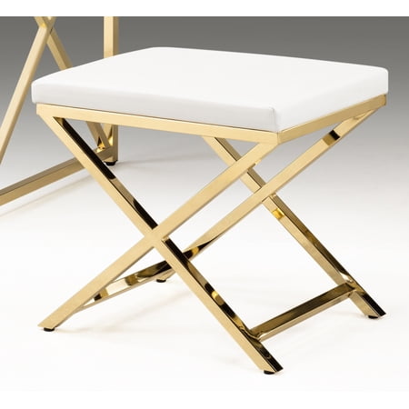 White Polyurethane Chair with Gold Base