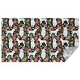 thumbnail image 1 of White Poodle Dog Hawaiian Floral Rectangle Tablecloth 60"x102",Waterproof Polyester Rectangle Table Cloth, Wipeable Spillproof Polyester Tablecloth for Dining, Camping, Indoor and Outdoor, 1 of 6