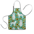 thumbnail image 1 of White Poodle Dog and Sunflowers Kids Aprons for Girls and Boys,Adjustable Neck Strap Toddler Aprons for Kids Cooking Baking, 1 of 7