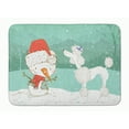 thumbnail image 1 of White Poodle Snowman Christmas Machine Washable Memory Foam Mat, 1 of 4